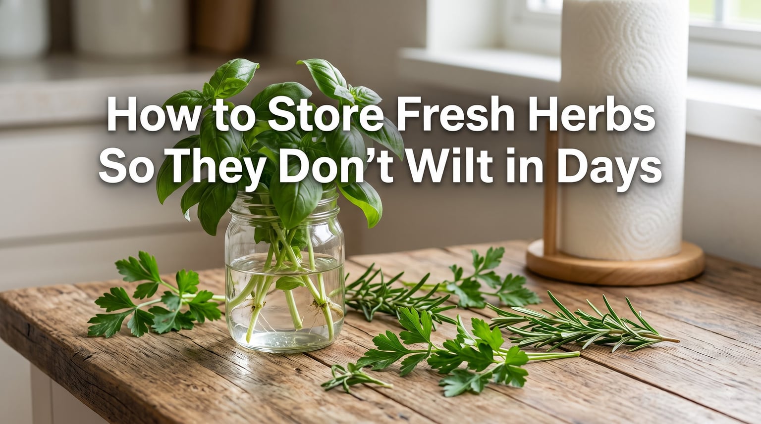 How to Store Fresh Herbs So They Don't Wilt in Days